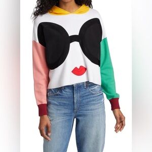 Alice + Olivia Oscar Stace Face Colorblock Hoodie